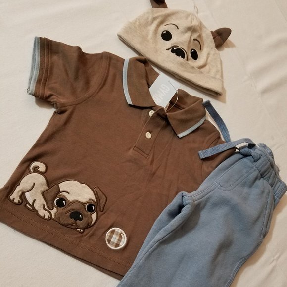 Gymboree Puppy Playtime 6-12 month NWT Shirt Hat 2011 pants Outfit NWT - Picture 3 of 3